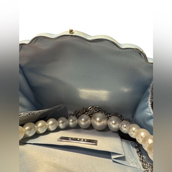 INC International Concepts Seashell Minaudiere Satin Crossbody - Picture 5 of 6